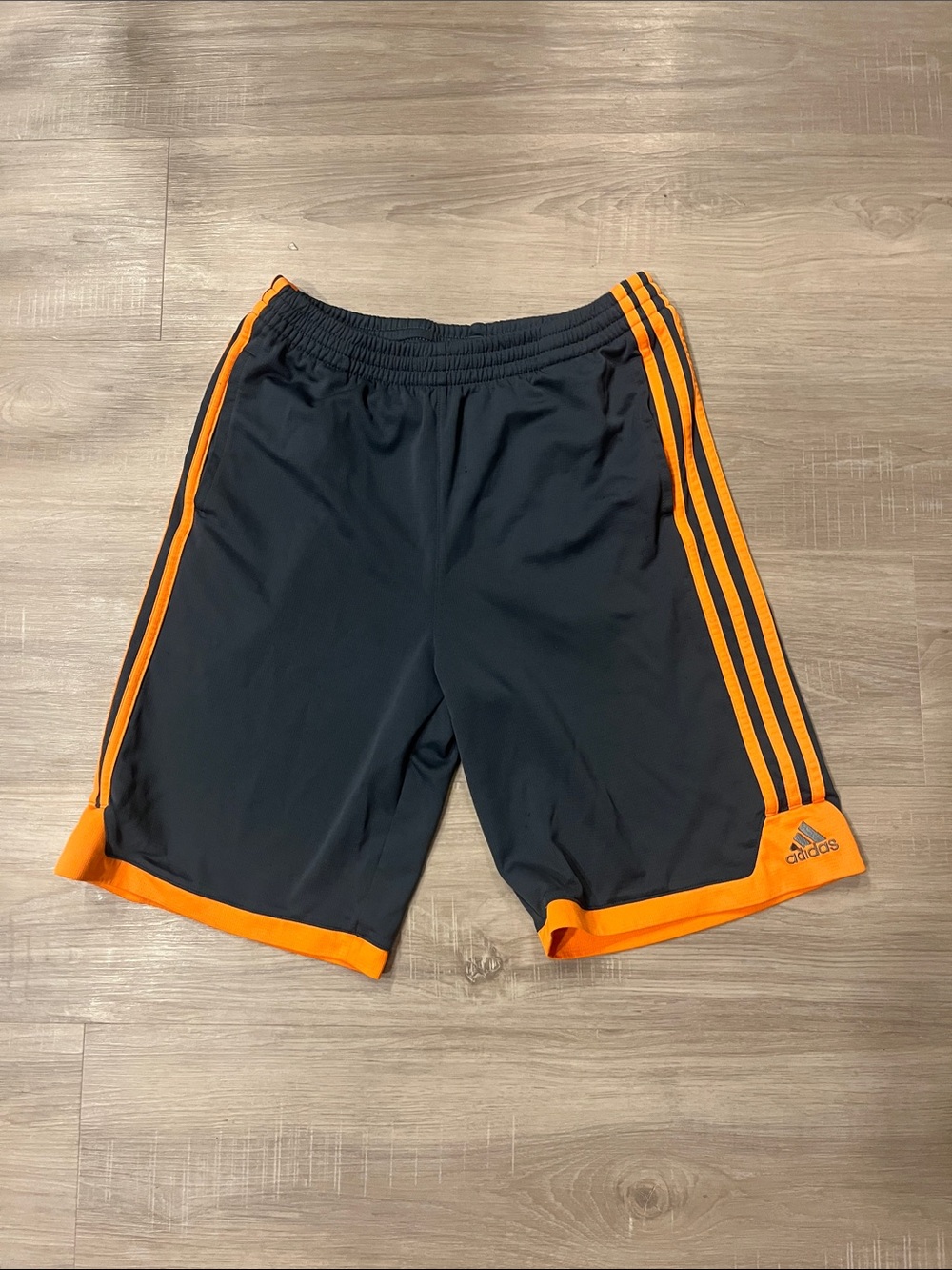 adidas Black Shorts with Orange Stripes